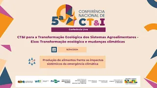 Conferência Livre "CT&I para a Transformação Ecológica dos Sistemas Agroalimentares" 16/04/2024