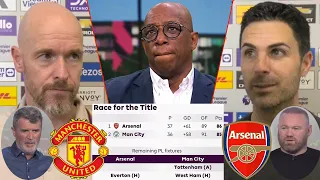 Man United vs Arsenal 0-1 Ian Wright Roy Keane Review The Title Race🏆Arteta & Erik ten Hag Interview