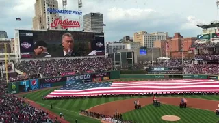 Cleveland Indians player introductions and home opener ceremonies