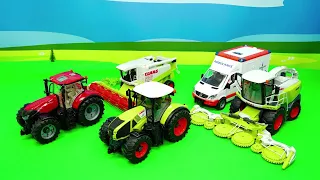 Tractor, fire truck and other vehicles for toddlers