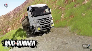 Spintires MudRunner: Dangerous delivery with Mercedes Actros Truck