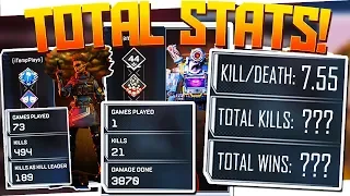 My Total Stats In Apex Legends! K/D, Total Wins, Total Kills! - How to Check Your Apex Legends Stats