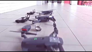 Five Mavic pros in formation