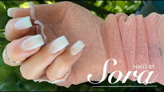 Creating Baby Boomer Nails | French Ombré with Glitter Overlay