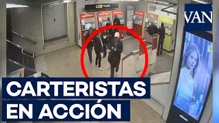 Así operan los carteristas en el metro de Barcelona