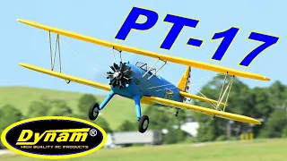 DYNAM ***NEW*** BOEING PT-17 1300mm Maiden Flight By: RCINFORMER