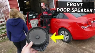 CHEVROLET CRUZE FRONT DOOR SPEAKER REPLACEMENT REMOVAL. RADIO SPEAKER NOT WORKING CHEVY CRUZE