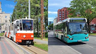 Trams, buses & trolleybuses in Tallinn, Estonia - June 2021