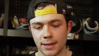 Johnny Beecher REACTS to Goal in Playoff DEBUT | Bruins vs Leafs Game 1 Postgame