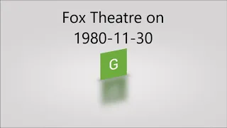 Fox Theatre on 1980 11 30