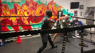Brandon and Collins Sparring getting good work in with each other.