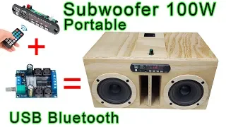 How to Make Mini Subwoofer 4 "BLUETOOTH SPEAKER Homemade