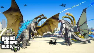 Godzilla, King Ghidorah Vs Mechagodzilla, Mecha King Ghidorah ( GTA V Mods )