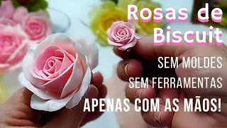 FLORES DE BISCUIT: COMO FAZER ROSAS DE BISCUIT DE FORMA FÁCIL