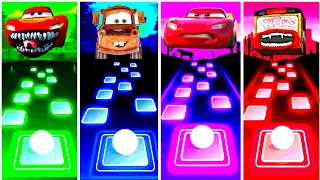 Lightning Mcqueen Eater vs Tow Mater vs Lightning Mcqueen Cars vs Bus Eater I Tiles Hop EDM Rush