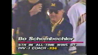 1990 Rose Bowl Michigan vs USC; Bo Schembechler's final game.