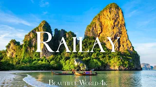 Railay Beach 4K Drone Nature Film - Peaceful Piano Music - Natural Landscape