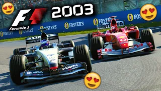 PLAYING AN INSANE F1 2003 SEASON MOD FOR THE MODERN F1 GAME!