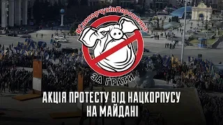 Кількатисячна акція протесту, ініційована Національним Корпусом розпочалась сьогодні на Майдані.