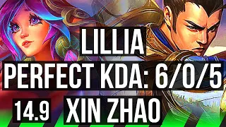 LILLIA vs XIN ZHAO (JGL) | 6/0/5, 500+ games, Dominating | EUW Diamond | 14.9