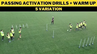 Passing Activation Drills + Warm UP | 4 Variation |  Football/Soccer Drill