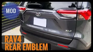 Toyota RAV4 Rear Overlay Emblem Installation 2019+