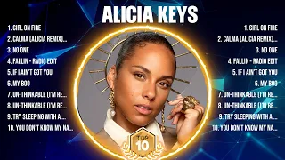 Alicia Keys Greatest Hits 2024 - Pop Music Mix - Top 10 Hits Of All Time