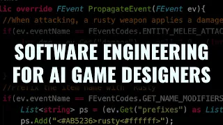 Software Engineering for Automated Game Design - IEEE CoG 2020 Talk