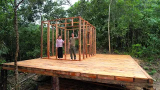 Completing the flooring and shaping the house frame, Building a happy home together with my wife