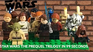 Star Wars Prequel trilogy in 99 seconds Lego Stop Motion