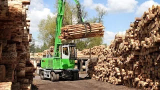 SENNEBOGEN 730 E Series at the sawmill Pfeifer Group / Germany