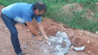 VEJA QUANTO OURO TINHA DENTRO DA PEDRA QUE CAIU DO CAMINHÃO DA MINERADORA