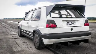 950HP VW GOLF 2 VR6 Turbo (fwd) 0-300 Acceleration! FASTEST FWD Golf in the WORLD!