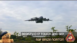 WHAT A BEAST! C-17 GLOBEMASTER III HEAVY TOUCH AND GO • 99 SQUADRON "BLACKCAT 833" RAF BRIZE NORTON