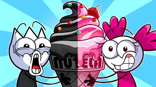 Buying PINK vs BLACK Icecream Challenge! Funny Situations Cartoon | Food Challege Prank