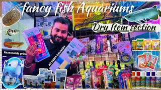 Shop Visit-59|All Dry Items at Fancy fish Aquariums with their Prices|A-Z Aquarium Fish Accessories|