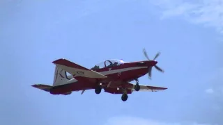 RAAF Pilatus PC/9A Roulette 6 Aladdin61 Landing Avalon Airshow