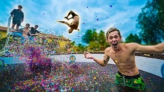 25 MILLION Orbeez Foam Pit VS Trampoline - Challenge