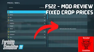 Fixed Crop Prices - FS22 Mod review