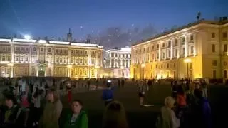 Алые Паруса 2016. Вид на салют с Дворцовой площади