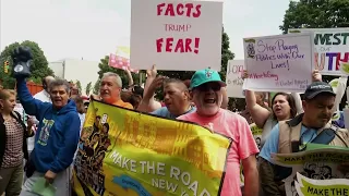 Trump Meeting On Gang Draws Supporters, Protests