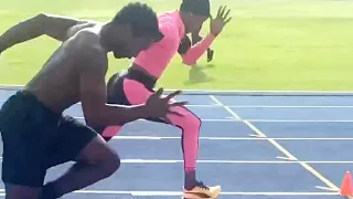 Wow! Watch Elaine Thompson Herah Beating The Boys In Training|She Is Ready!