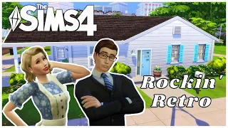 Rockin' Retro! | Building A '50s Inspired House In The Sims 4! | Speed Build With CC 🏠