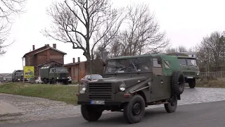 NVA Konvoi- Abfahrt der Militär Oldtimer in Egeln