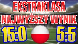 🇵🇱EKSTRAKLASA: NAJWIĘKSZY WYNIK MECZU - Najwyższe Zwycięstwo i Remis🥅