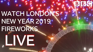 London New Year's Eve Fireworks 2019 - recreated