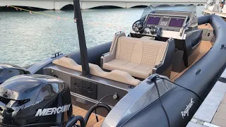 You won't catch him ! 80 Mph Roughneck Rib Boat (Miami Boat Show 2022)