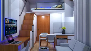 TINY APARTMENT 15sqm ( 161sqft MICRO APARTMENT TOUR  ) | SPACE SAVING IDEAS | NEVER SAY TOO SMALL