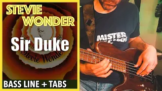 Stevie Wonder - Sir Duke /// BASS LINE [Play Along Tabs]