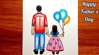 Father's Day Special Drawing || Father and Daughter Drawing || Happy Father's Day Drawing 2022